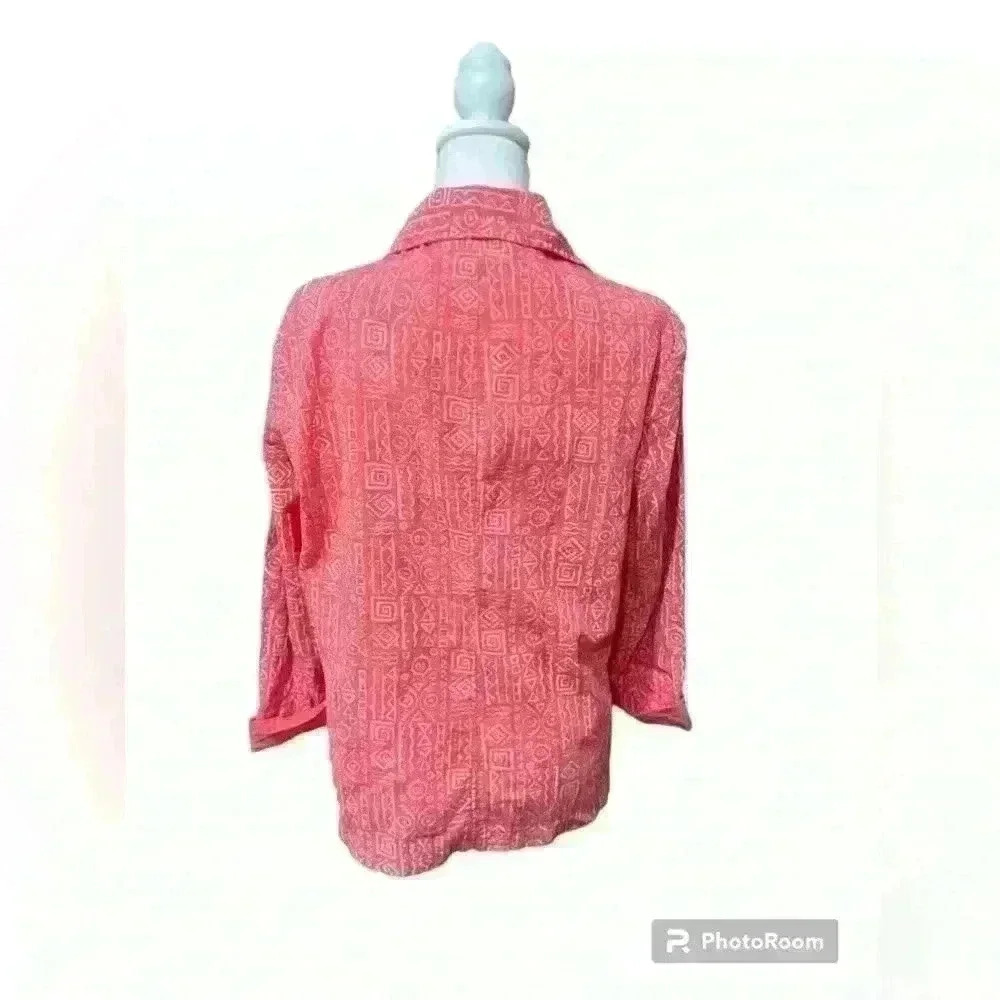 Tribal print button down blouse - image 2